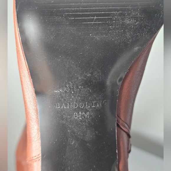 Bandolino Brown Leather Knee-High Boots 8.5 3" Heel - Picture 4 of 9